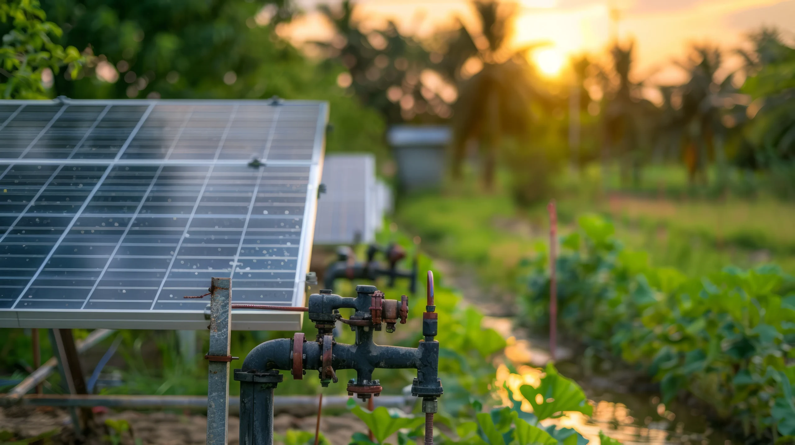 Solar water pumping system using Pompa Air Tenaga Surya